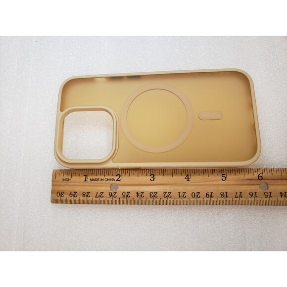 Miracase Phone Case for iPhone 14 PRO. Beige. Gold Buttons - Picture 5 of 9